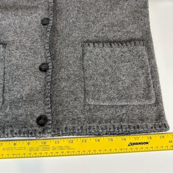 Vintage RedHead Grey Wool Collared Cardigan Sweater S - Picture 7 of 8